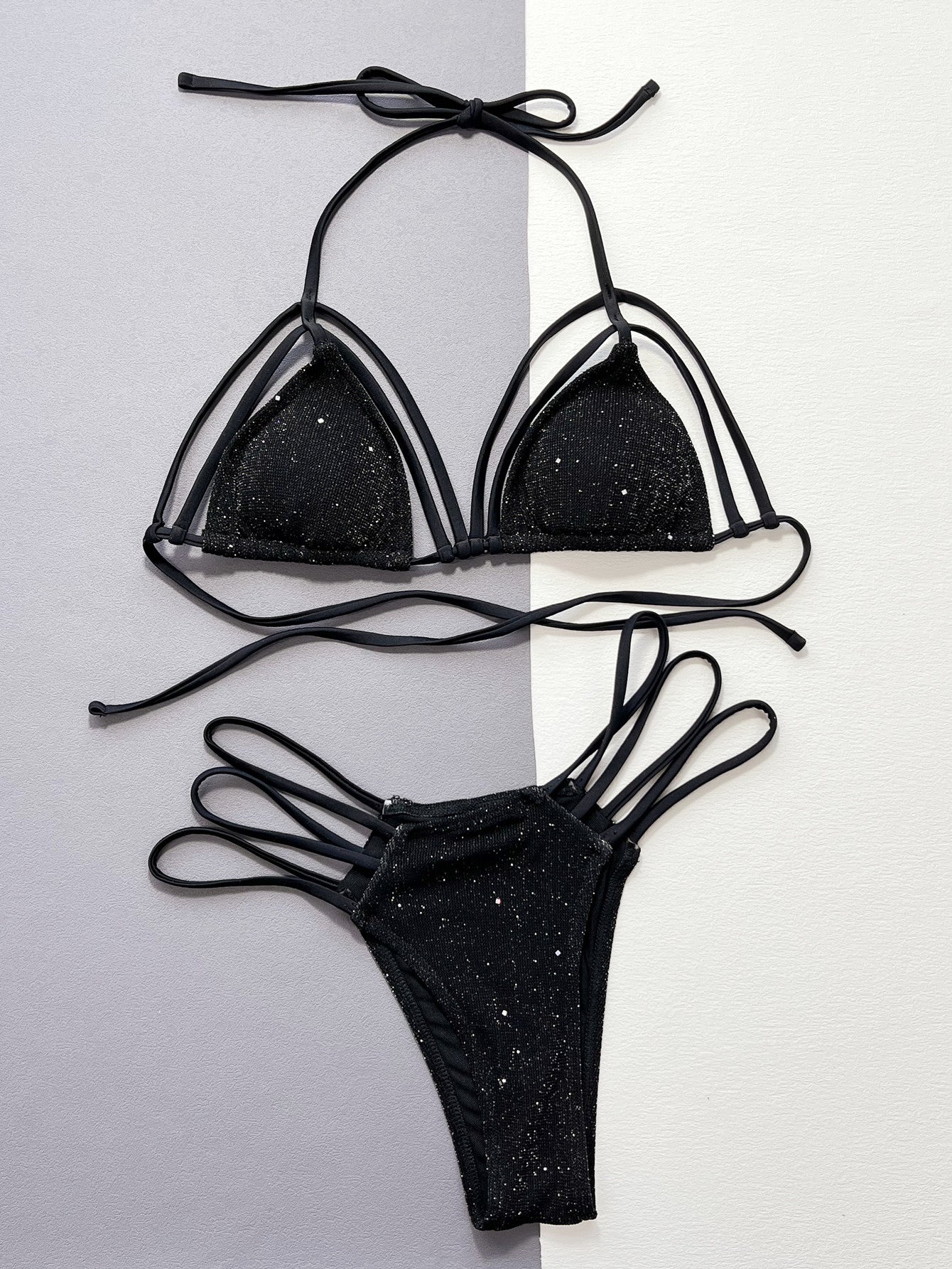Mina Glitter Two-Piece Bikini Set