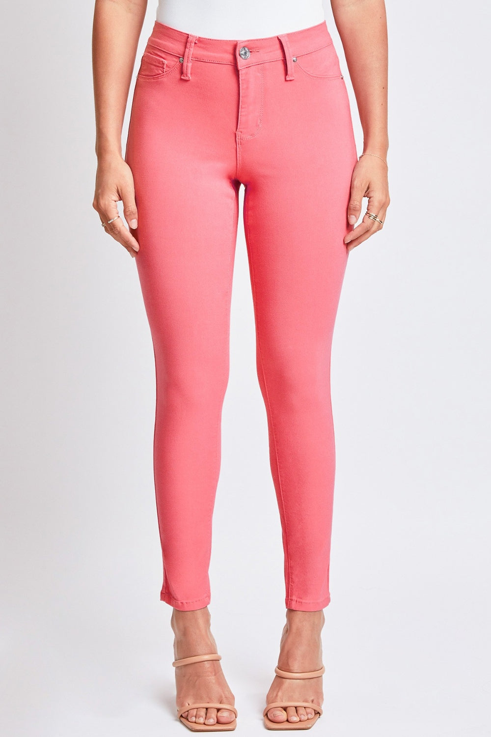 Classic Color Mid-Rise Skinny Pants - Shell Pink