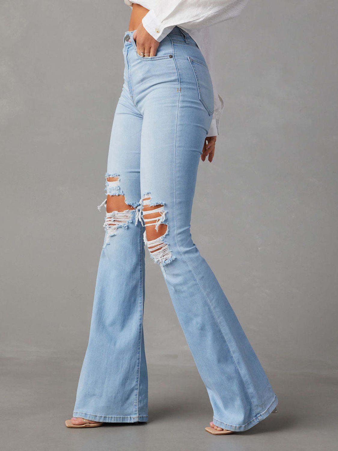 Jessie Distressed Bootcut Jeans