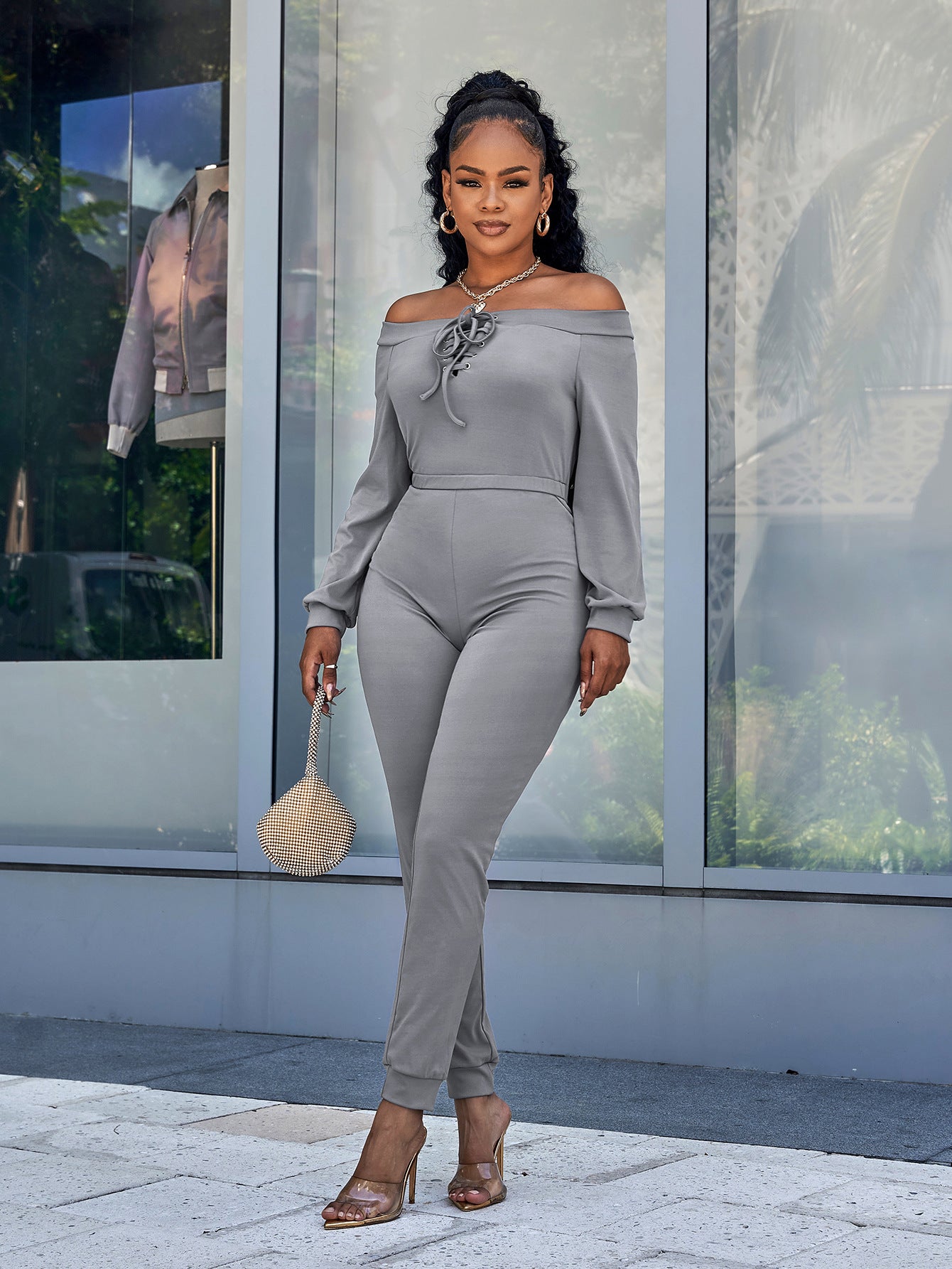 No Surprise Long Sleeve Jumpsuit