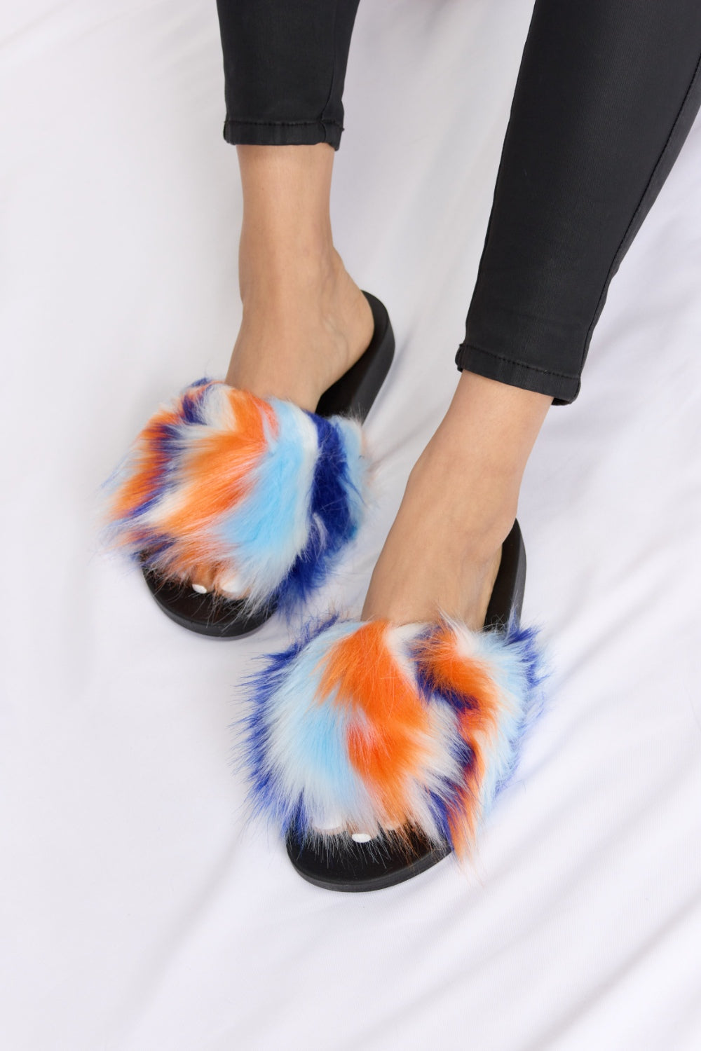 Furry Forever Plush Open-Toe Sandals