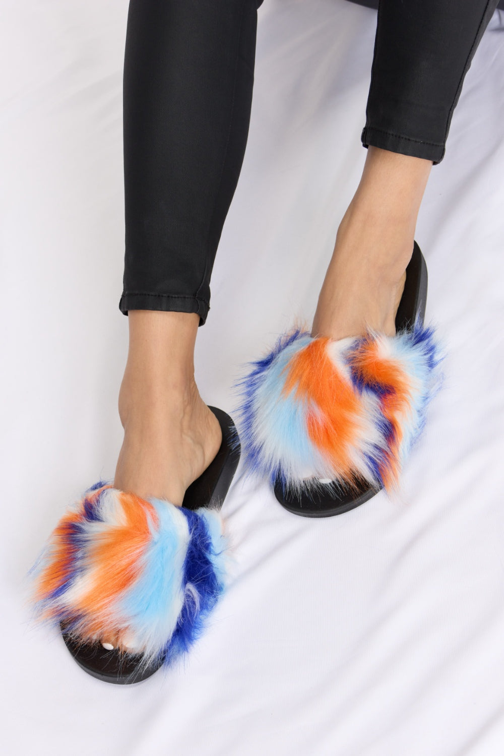 Furry Forever Plush Open-Toe Sandals