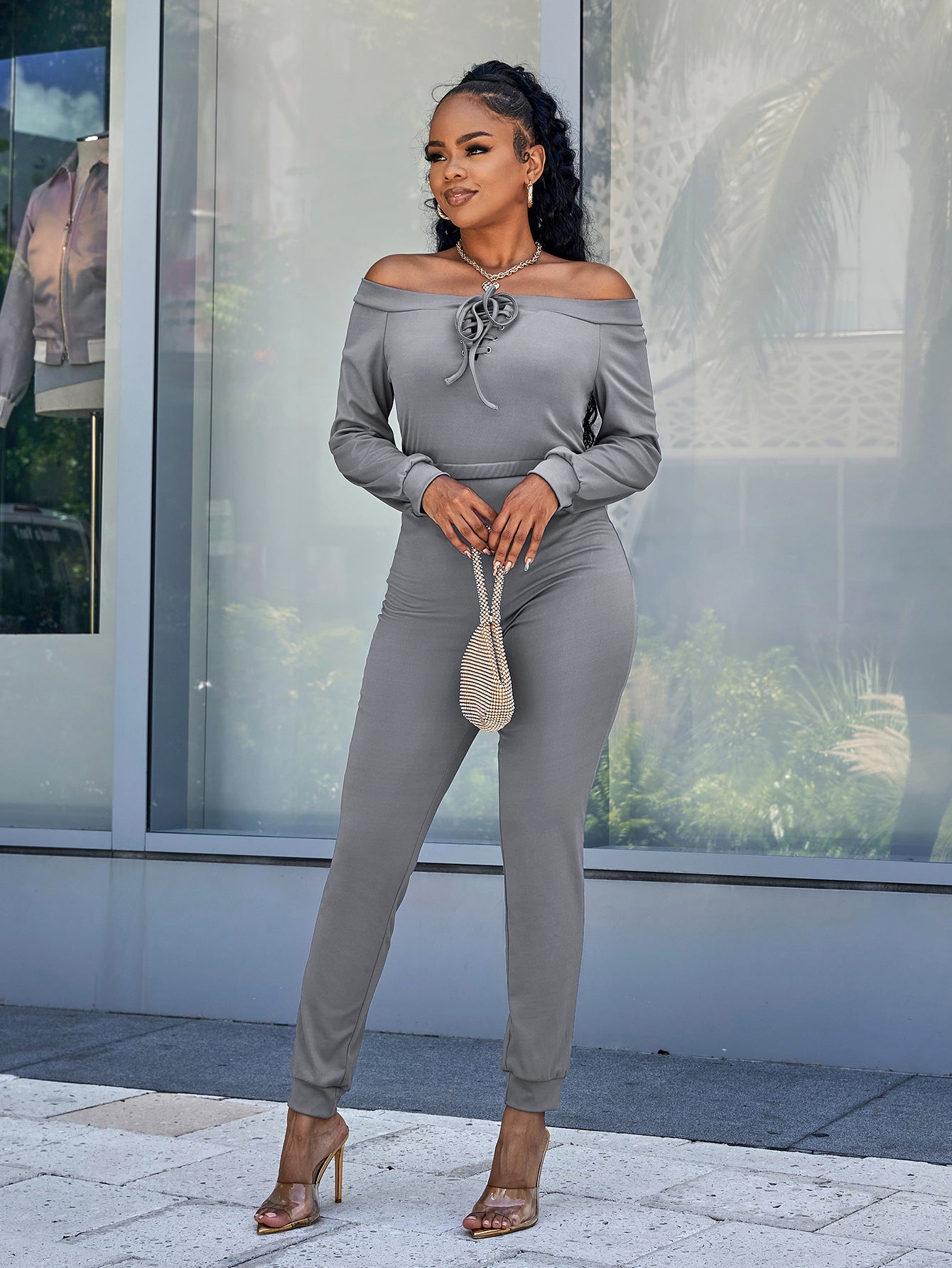 No Surprise Long Sleeve Jumpsuit