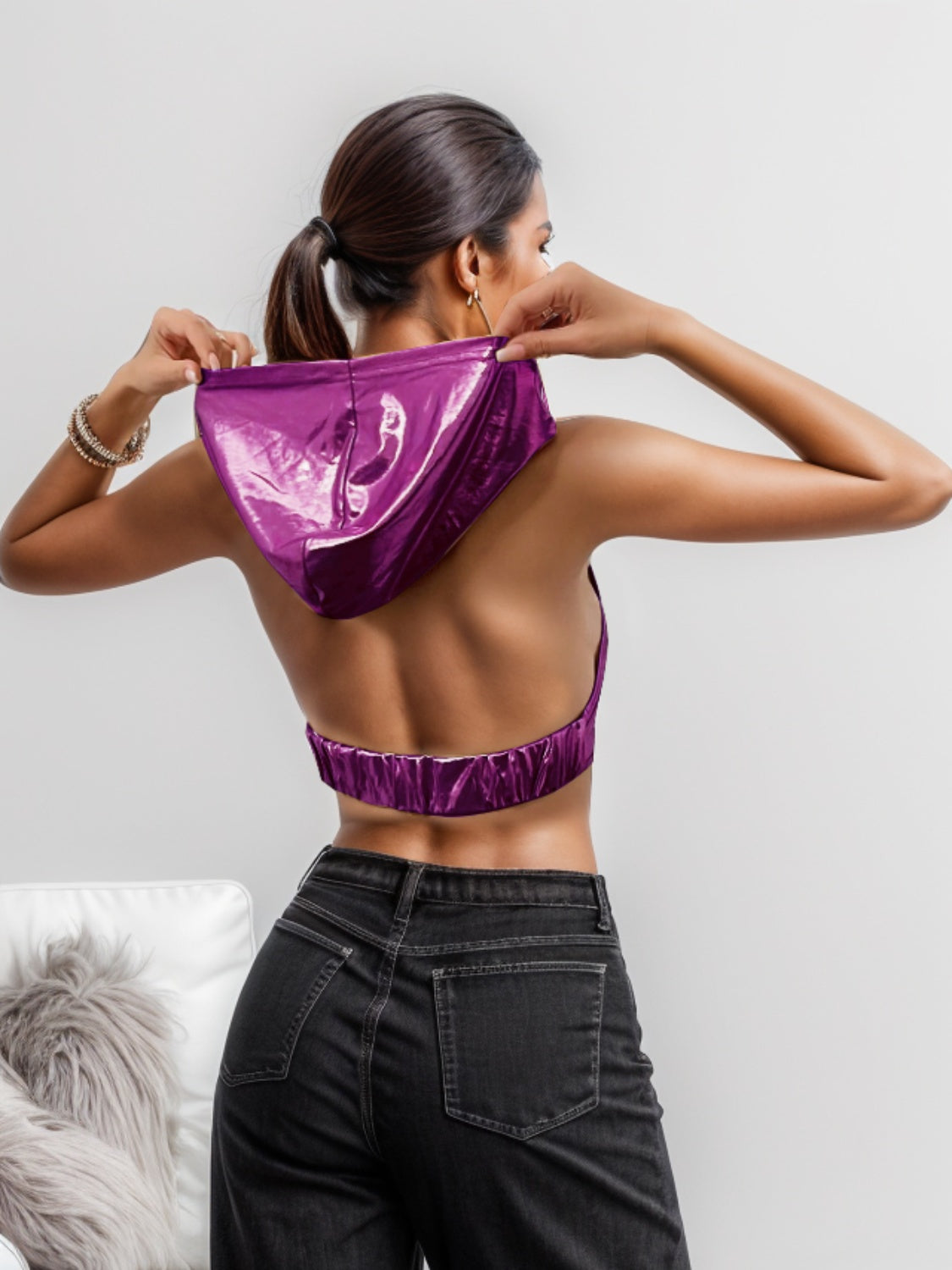 Cause a Riot Hooded Cropped Tank