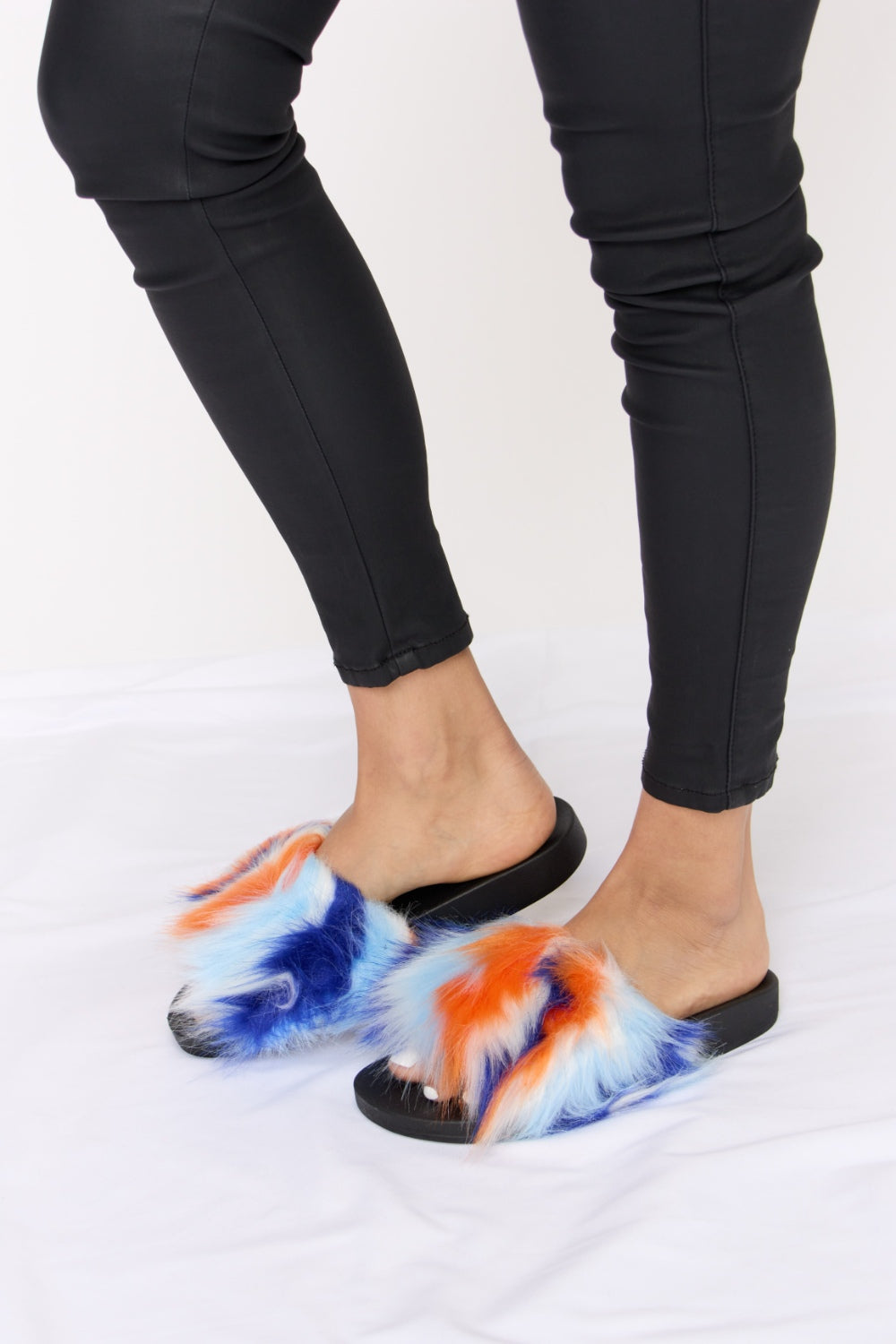 Furry Forever Plush Open-Toe Sandals