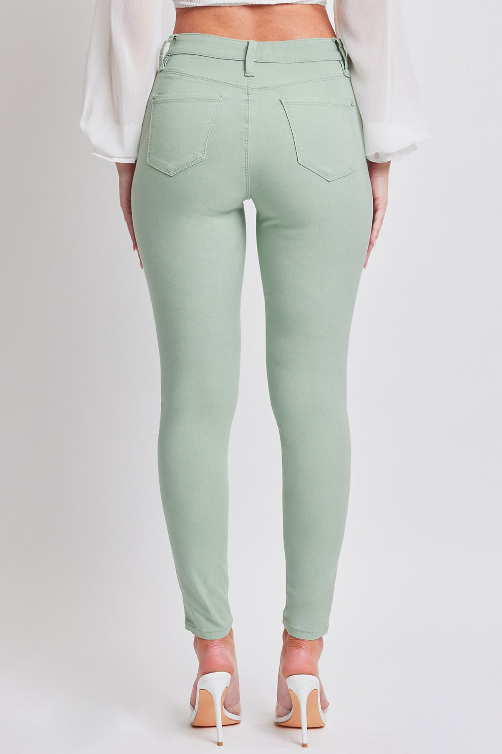 Classic Color Mid-Rise Skinny Jeans - Jade
