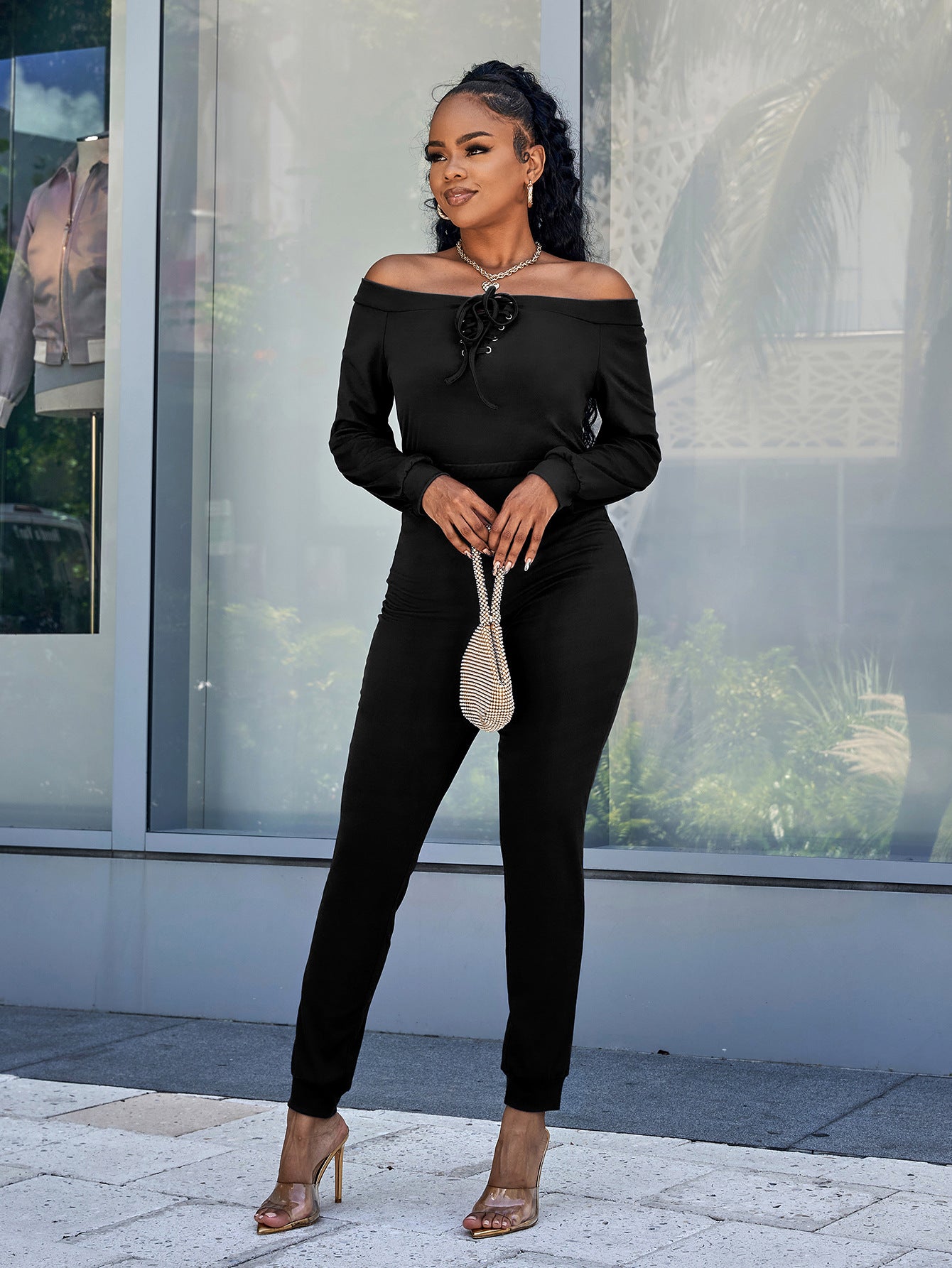 No Surprise Long Sleeve Jumpsuit