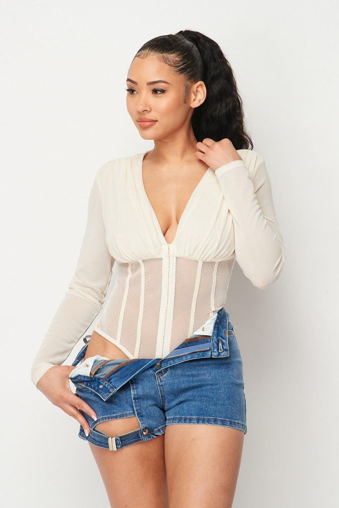 Sweetest Touch Deep V Neck Bodysuit