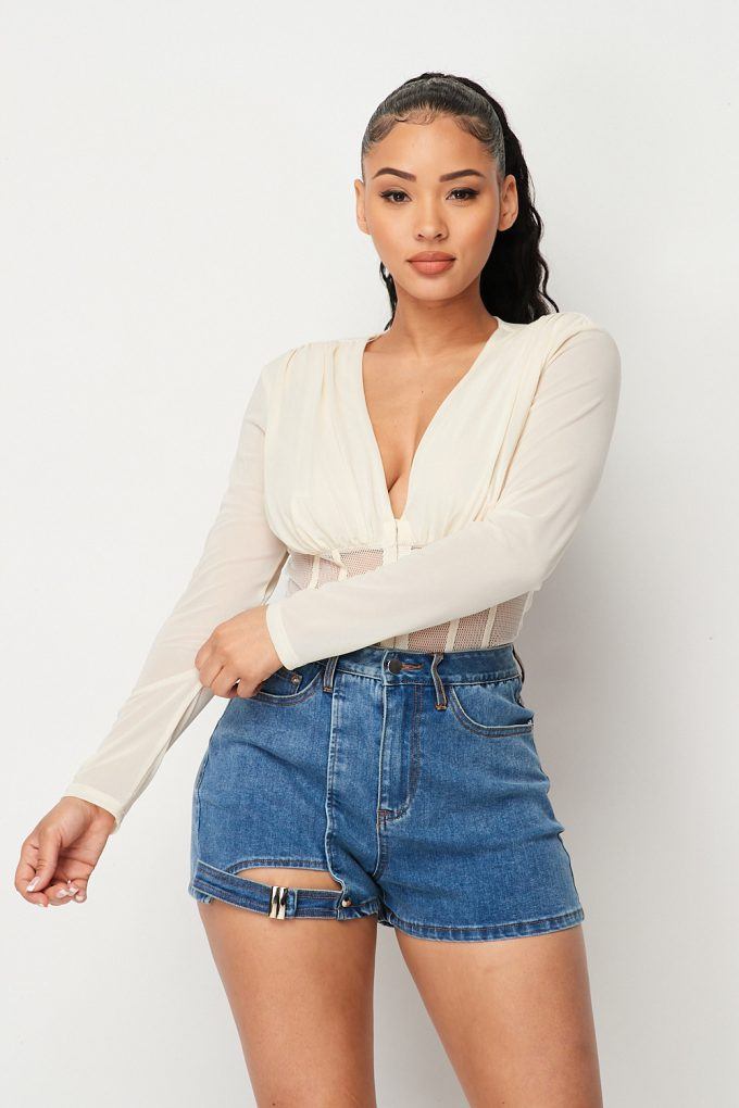 Sweetest Touch Deep V Neck Bodysuit