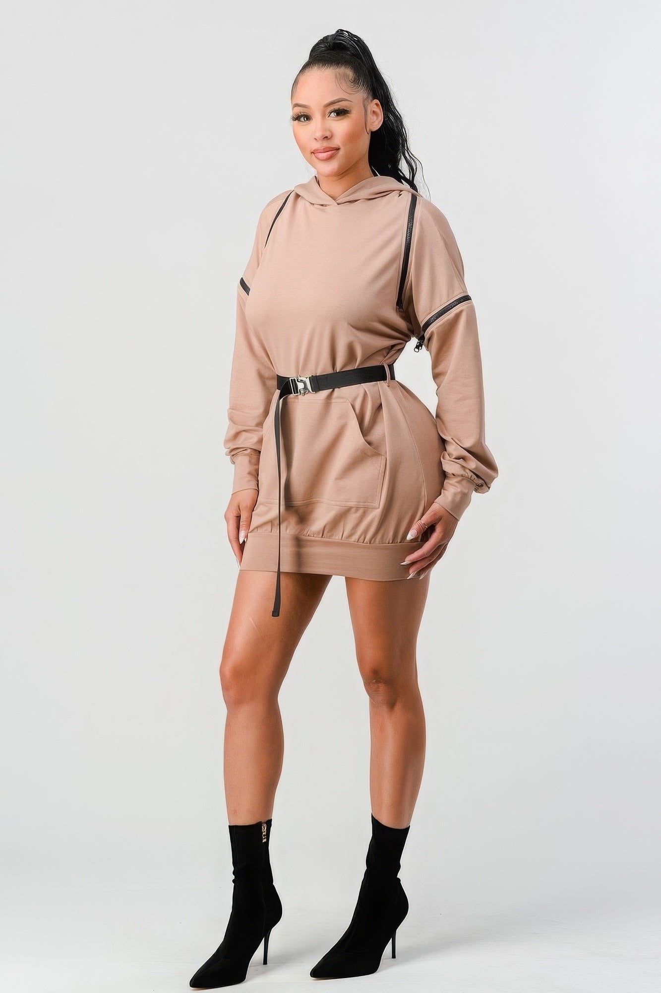 Adeline Hooded Mini Dress