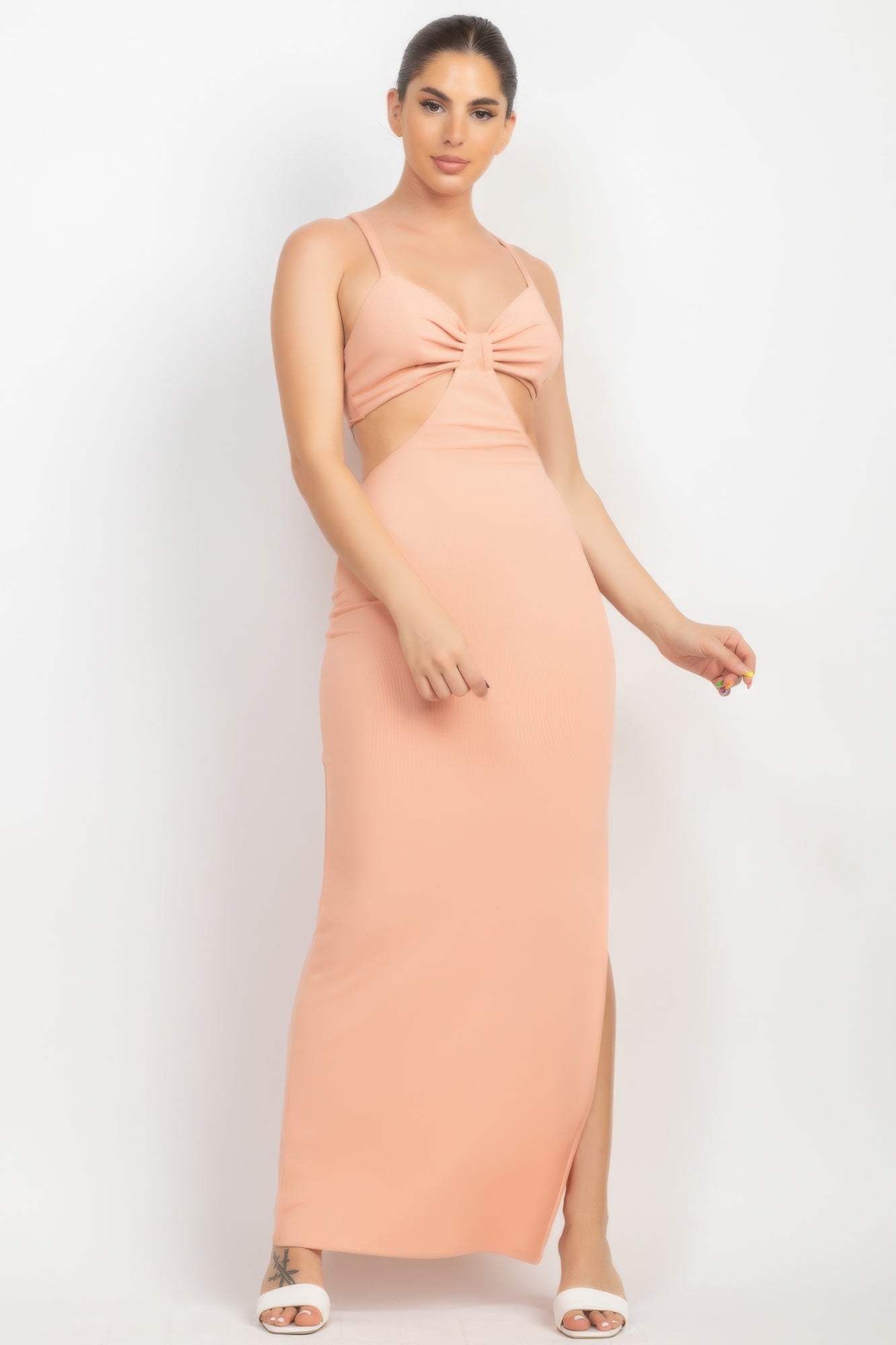 Bora Bora Cutie Cutout Side Slit Maxi Dress