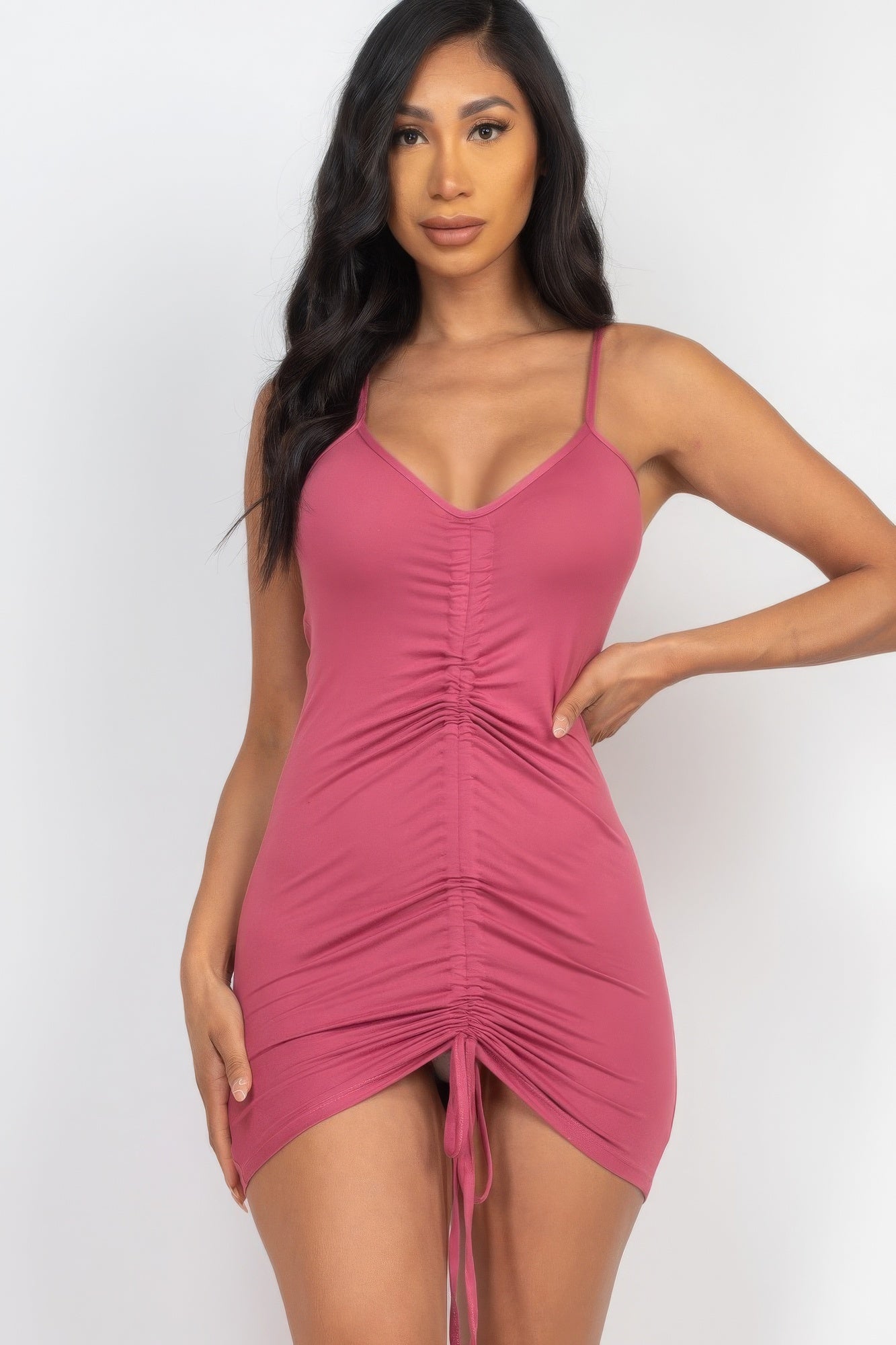 Mulberry Street Ruched Front Detail Mini Dress