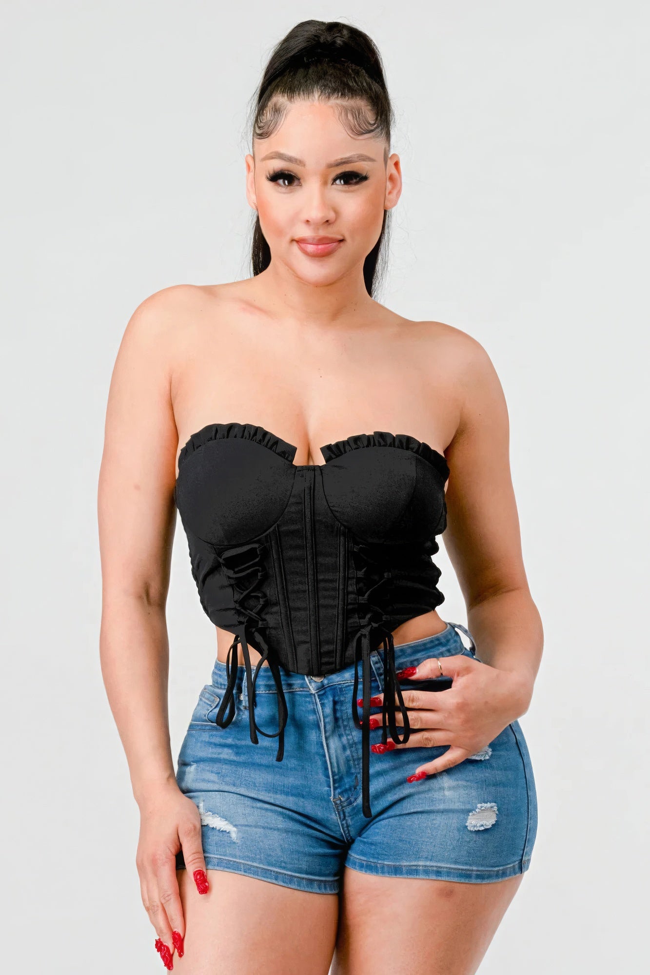 Lace Me Up Bustier Top