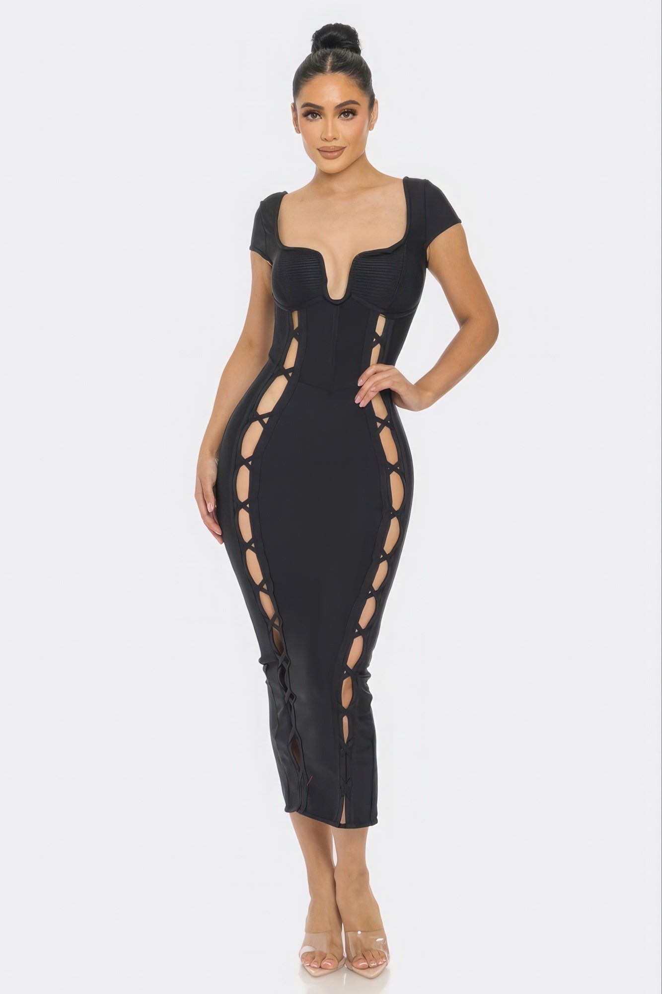 Your #1 Priority Bandage Midi Dress