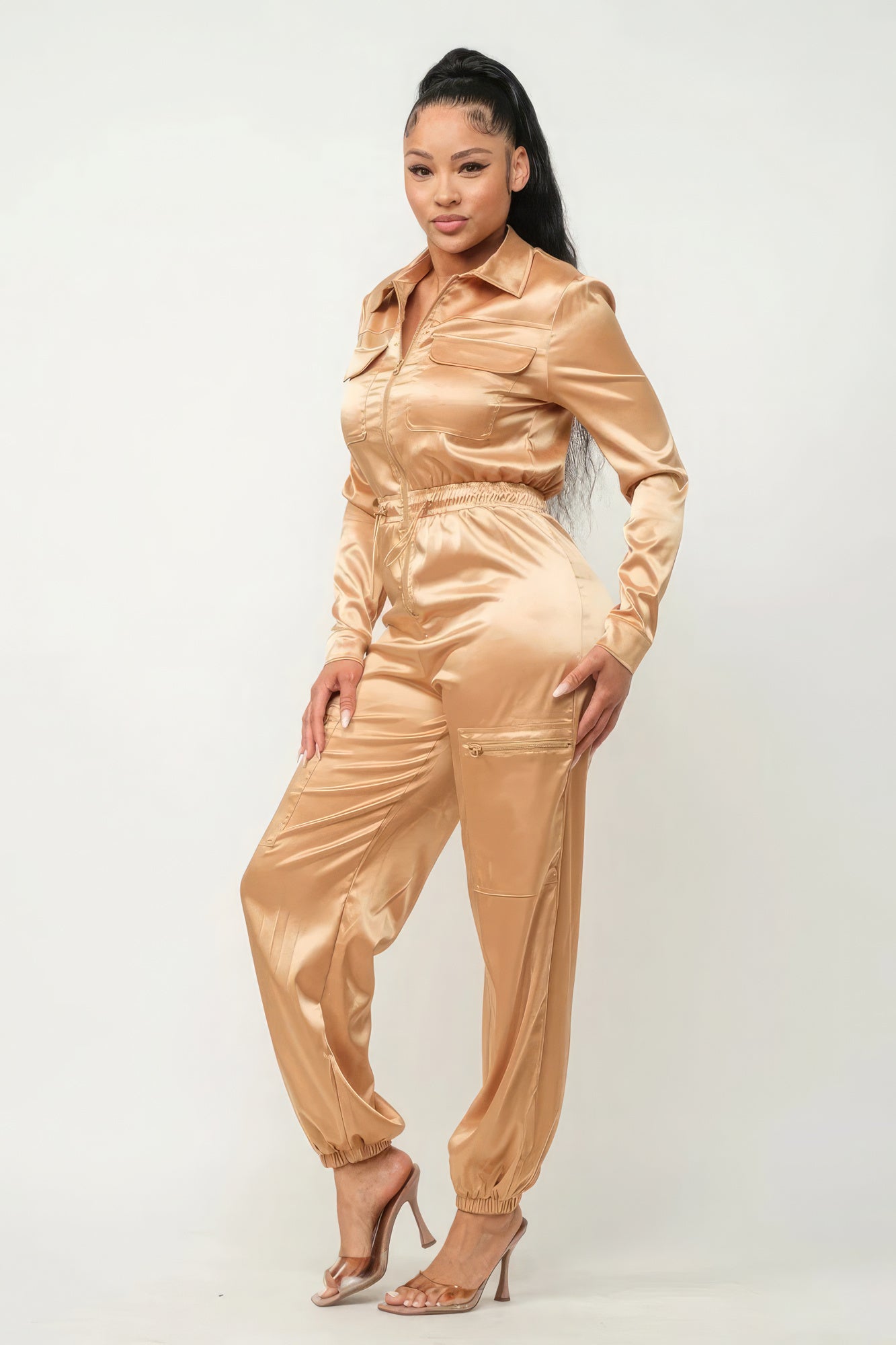 Keep Me Near Satin Jumpsuit