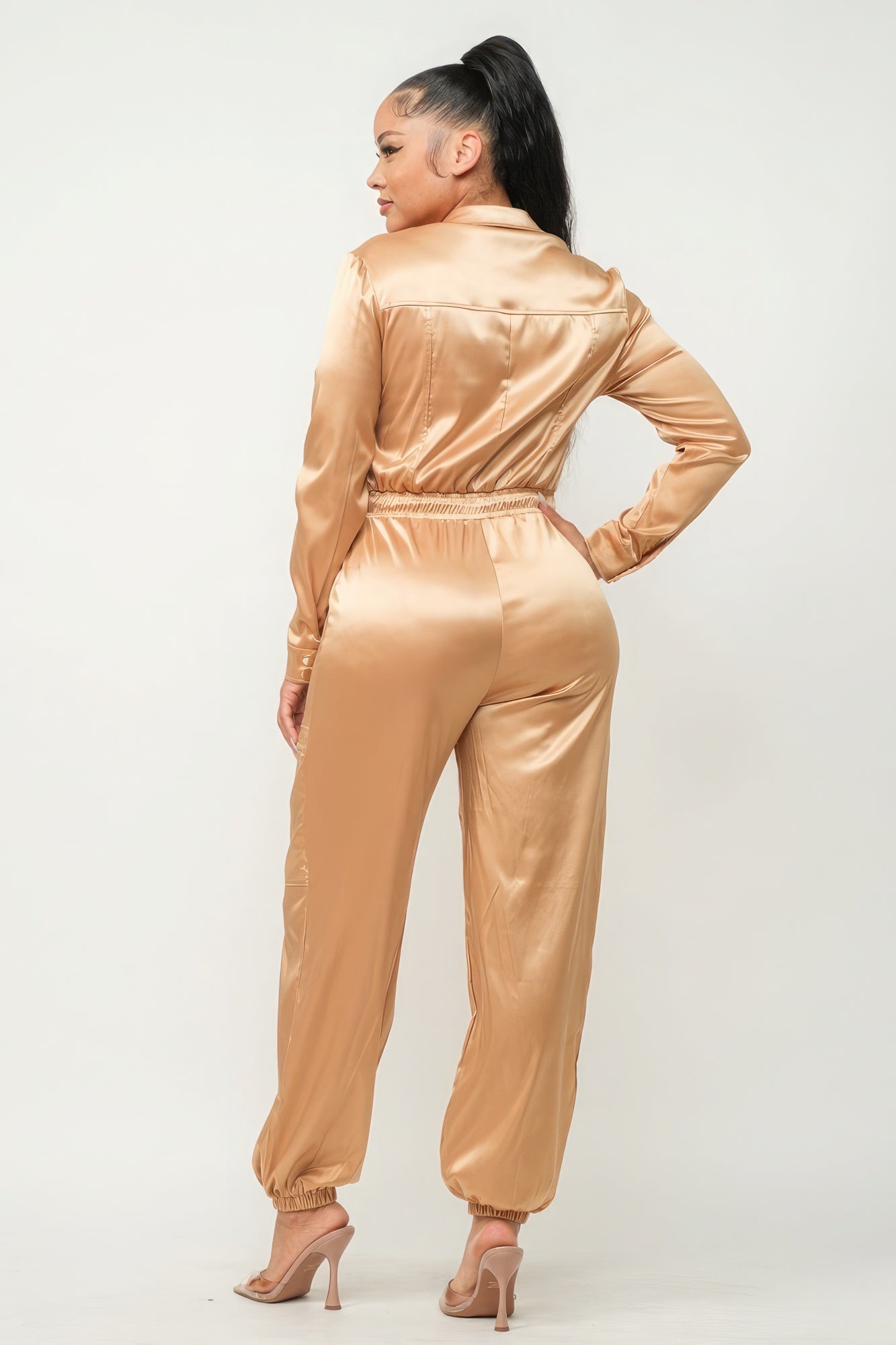 Keep Me Near Satin Jumpsuit