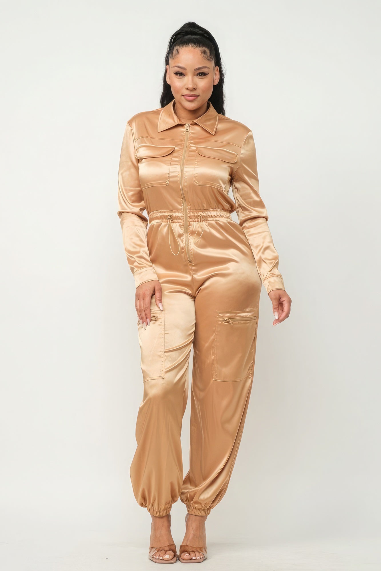 Keep Me Near Satin Jumpsuit
