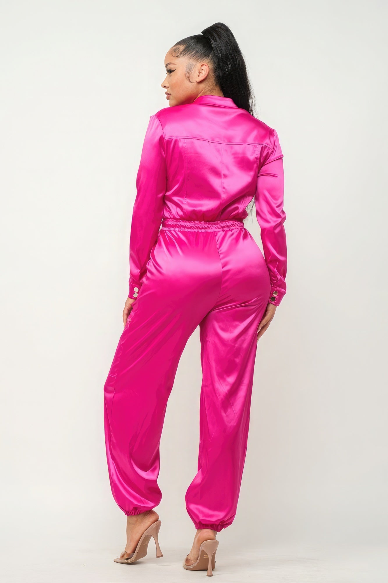 Keep Me Near Satin Jumpsuit