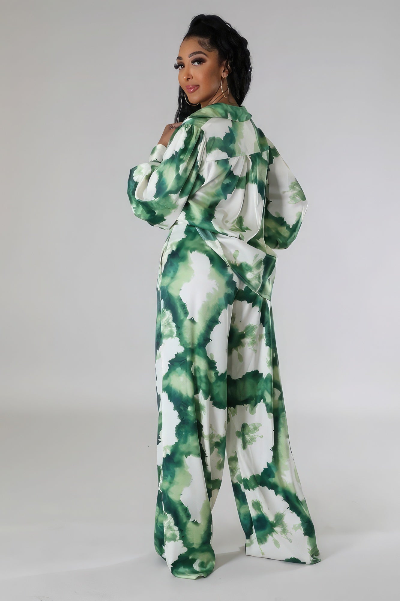 Hold My Calls High Waisted Pants Two Piece Set