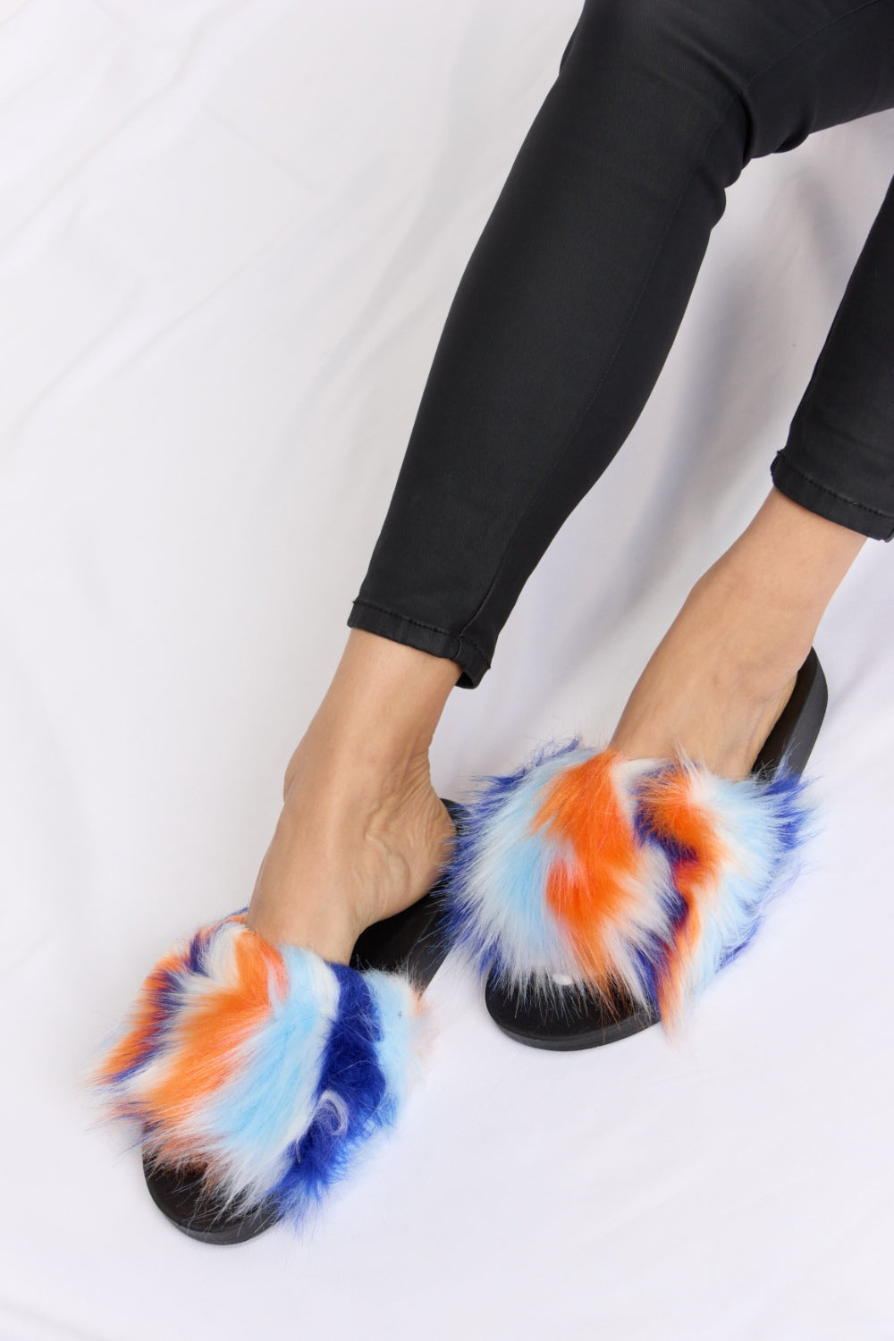 Furry Forever Plush Open-Toe Sandals
