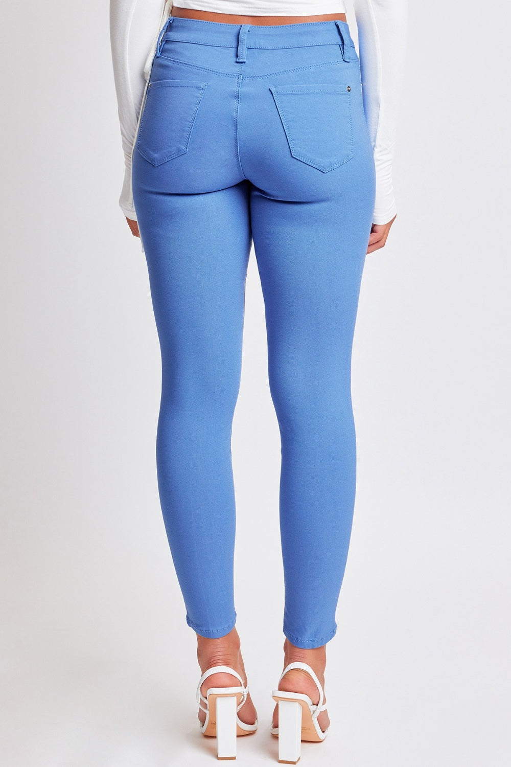 Classic Color Mid-Rise Skinny Pants - Blue