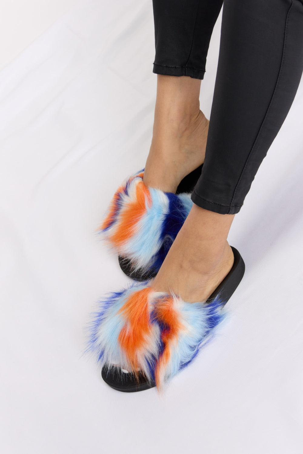 Furry Forever Plush Open-Toe Sandals