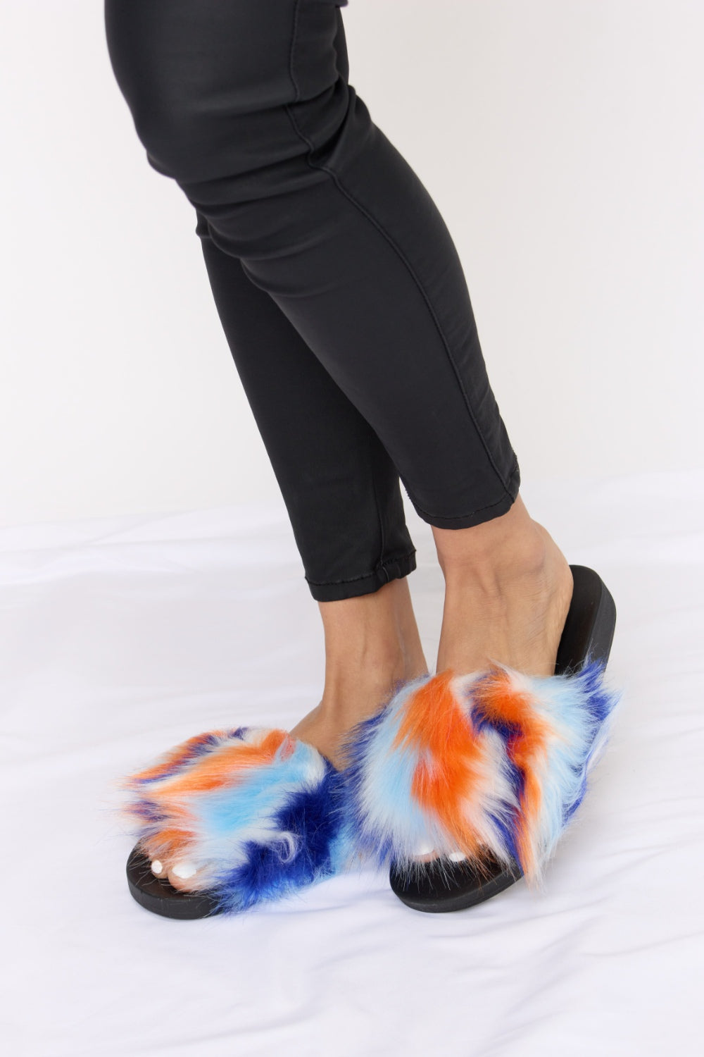 Furry Forever Plush Open-Toe Sandals
