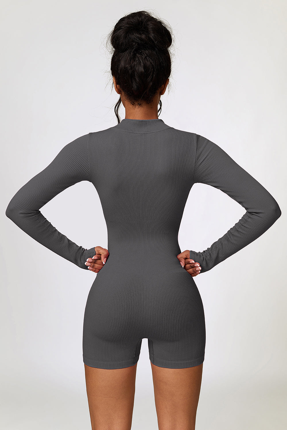 Bethany Half Zip Long Sleeve Active Romper